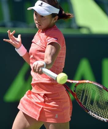 Japanese tennis player Misaki Doi returns the ball to British Heather Watson a Monterrey Tennis Open first journey match held in Monterrey, Mexico, 29 February 2016. MONTERREY TENNIS OPEN !ACHTUNG: NUR REDAKTIONELLE NUTZUNG!  MEX04 20160229-635923796540007260