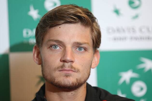 Belgian David Goffin pictured during a press conference PK Pressekonferenz of the Belgian team on the Davis Cup first round World Group meeting between Belgium and Croatia, Tuesday 01 March 2016, in Liege. The first round will be played from 04 to 06 March 2016 in Liege. BRUNOxFAHY  x04802517x