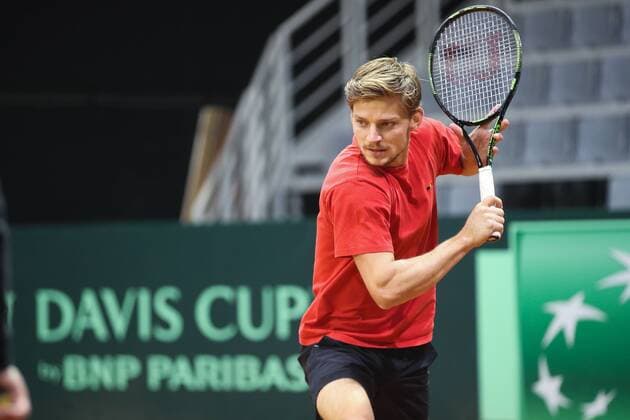 Belgian David Goffin pictured after a press conference PK Pressekonferenz of the Belgian team on the Davis Cup first round World Group meeting between Belgium and Croatia, Tuesday 01 March 2016, in Liege. The first round will be played from 04 to 06 March 2016 in Liege. BRUNOxFAHY  x04802699x