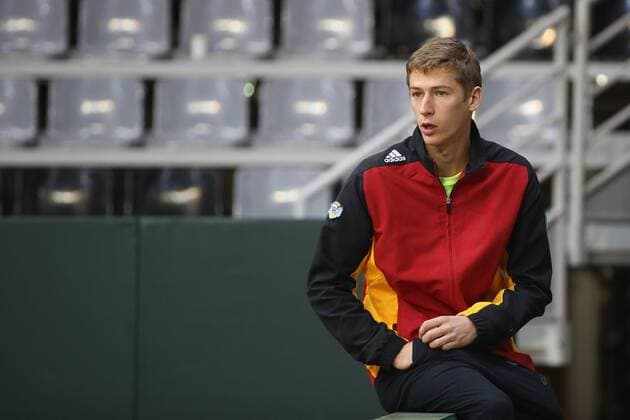 Belgian Kimmer Coppejans pictured after a press conference PK Pressekonferenz of the Belgian team on the Davis Cup first round World Group meeting between Belgium and Croatia, Tuesday 01 March 2016, in Liege. The first round will be played from 04 to 06 March 2016 in Liege. BRUNOxFAHY  x04802697x