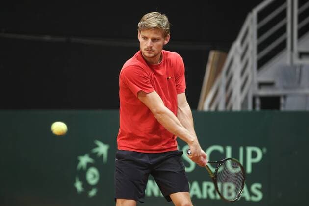 Belgian David Goffin pictured after a press conference PK Pressekonferenz of the Belgian team on the Davis Cup first round World Group meeting between Belgium and Croatia, Tuesday 01 March 2016, in Liege. The first round will be played from 04 to 06 March 2016 in Liege. BRUNOxFAHY  x04802698x