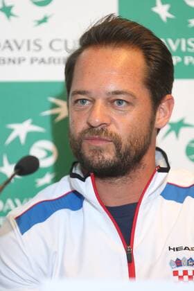 Croatian captain Zeljko Krajan pictured during a press conference PK Pressekonferenz of the Croatian team on the Davis Cup first round World Group meeting between Belgium and Croatia, Tuesday 01 March 2016, in Liege. The first round will be played from 04 to 06 March 2016 in Liege. BRUNOxFAHY  x04802707x