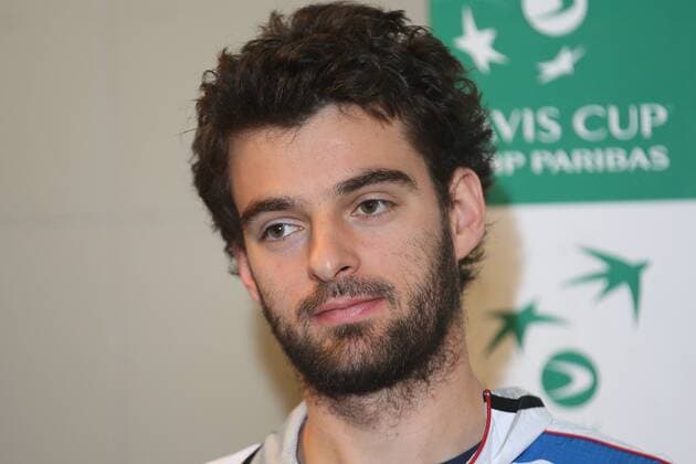 Croatian Marin Draganja pictured during a press conference PK Pressekonferenz of the Croatian team on the Davis Cup first round World Group meeting between Belgium and Croatia, Tuesday 01 March 2016, in Liege. The first round will be played from 04 to 06 March 2016 in Liege. BRUNOxFAHY  x04802711x