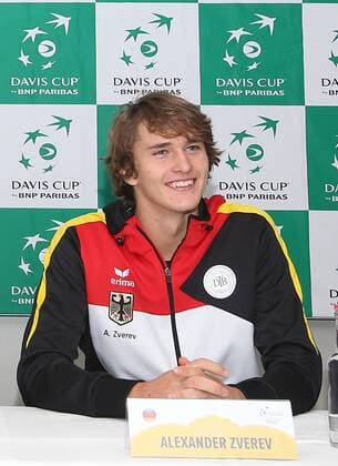 Bilder des Tages - SPORT Pressekonferenz Team Deutschland, Germany Debut im Davis Cup Team Alexander Zverev(GER)
