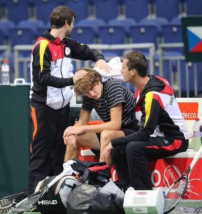 Training Davis Cup team germany, deutschland Verletzung Alexander Zverev (GER)