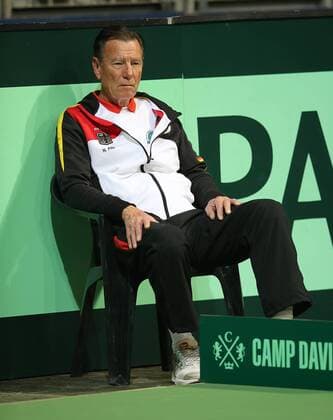 Training Davis Cup team germany, deutschland Niki Pilic