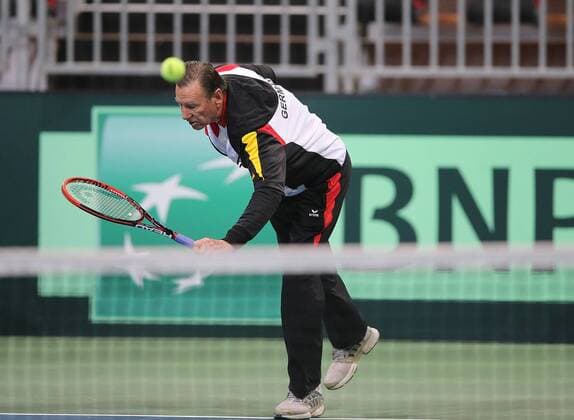 Training Davis Cup team germany, deutschland Niki Pilic