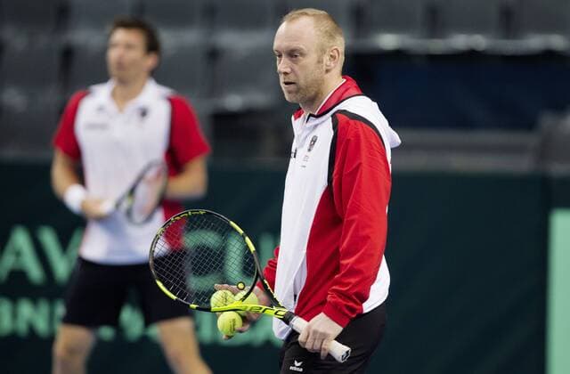 TENNIS - ITF, Davis Cup, POR vs AUT GUIMARAES,PORTUGAL,02.MAR.16 - TENNIS - ITF, Davis Cup, Portugal vs Austria, training team AUT. Image shows Stefan Koubek (AUT). GEPAxpictures xMatthiasxHauer