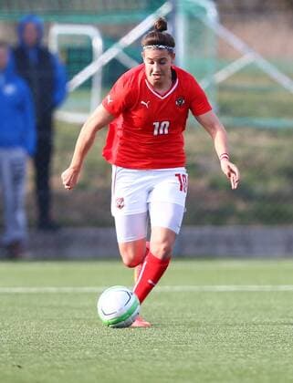 SOCCER - U19 test match, ladies, AUT vs FIN LINDABRUNN,AUSTRIA,02.MAR.16 - SOCCER - OEFB international match Länderspiel test match, Under 19, ladies, Austria vs Finland. Image shows Marina Georgieva (AUT). GEPAxpictures xCh.xKelemen