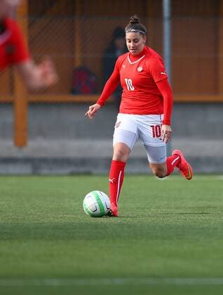 SOCCER - U19 test match, ladies, AUT vs FIN LINDABRUNN,AUSTRIA,02.MAR.16 - SOCCER - OEFB international match Länderspiel test match, Under 19, ladies, Austria vs Finland. Image shows Marina Georgieva (AUT). GEPAxpictures xCh.xKelemen