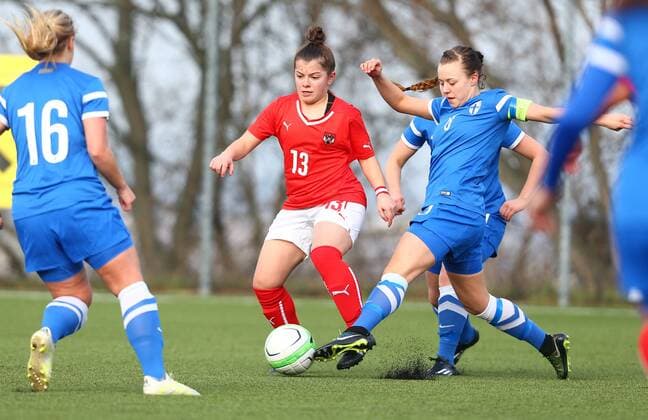 SOCCER - U19 test match, ladies, AUT vs FIN LINDABRUNN,AUSTRIA,02.MAR.16 - SOCCER - OEFB international match Länderspiel test match, Under 19, ladies, Austria vs Finland. Image shows Duygu Karkac (AUT). GEPAxpictures xCh.xKelemen