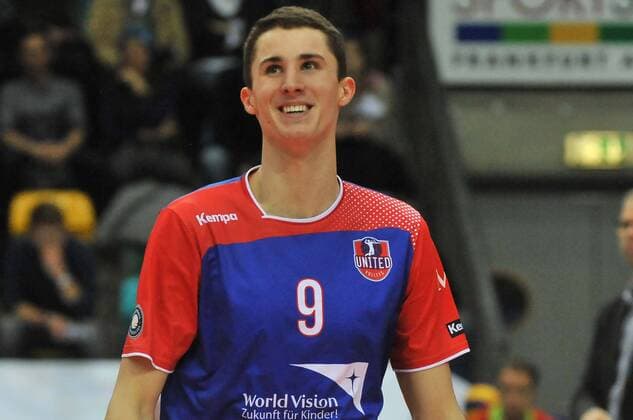 02.03.2016, xtkx, Volleyball 1.Bundesliga, United Volleys - TSV Herrsching, emspor v.l. Georg Escher (United Volleys) ,