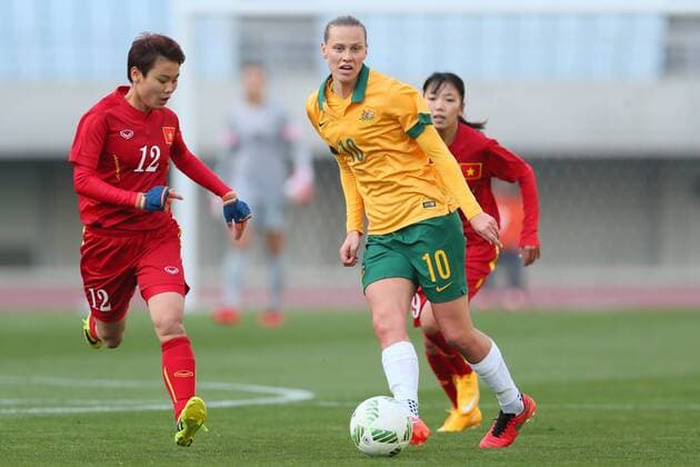 Emily Van-Egmond (AUS), MARCH 2, 2016 - Football Soccer : AFC Women s Olympic Football Tournament Rio 2016 Asian Qualifier Final Round match between Australia - Vietnam at Yanmar Stadium Nagai, Osaka, Japan. Noxthirdxpartyxsales  (umqa033899)