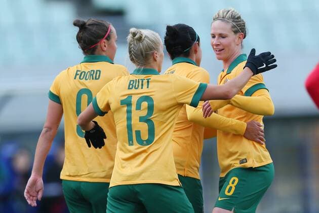 Australia team group Mannschaftsbild Totale (AUS), MARCH 2, 2016 - Football Soccer : AFC Women s Olympic Football Tournament Rio 2016 Asian Qualifier Final Round match between Australia - Vietnam at Yanmar Stadium Nagai, Osaka, Japan. Noxthirdxpartyxsales  (umqa033902)