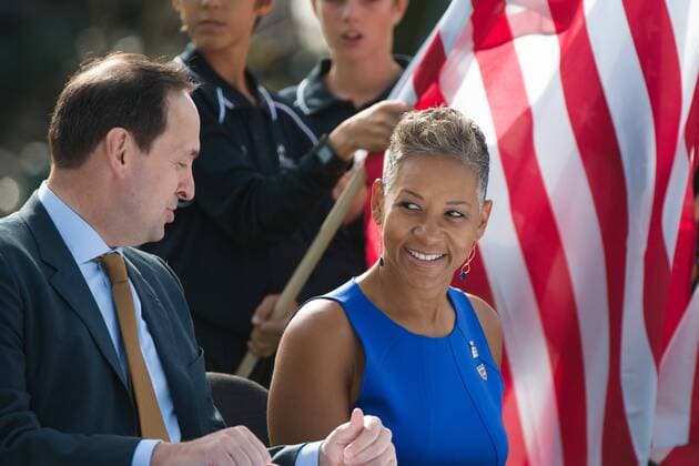 March 3, 2016: Katrina Adams, the Chairman of the Board, CEO and President of the USTA at the official draw of the BNP Paribas Davis Cup World Group first round tie between Australia and USA at Kooyong tennis club in Melbourne, Australia. Tennis 2016: Davis Cup AUS v USA Draw - ZUMAc04_