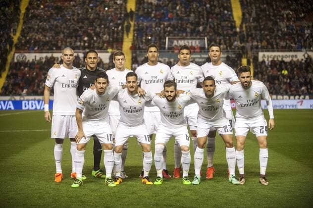 Mannschaftsbild - Real Madrid FOOTBALL : Real Madrid - Liga - Championnat espagnol - 02 03 2016 JuanFrancesc Panoramic 
