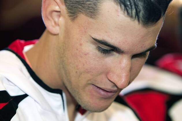 Tennis, Davis Cup, Portugal - Österreich Pressetermin TENNIS - ITF, Davis Cup, POR vs AUT GUIMARAES,PORTUGAL,03.MAR.16 - TENNIS - ITF, Davis Cup, Portugal vs Austria, draw. Image shows Dominic Thiem (AUT). GEPAxpictures xMatthiasxHauer