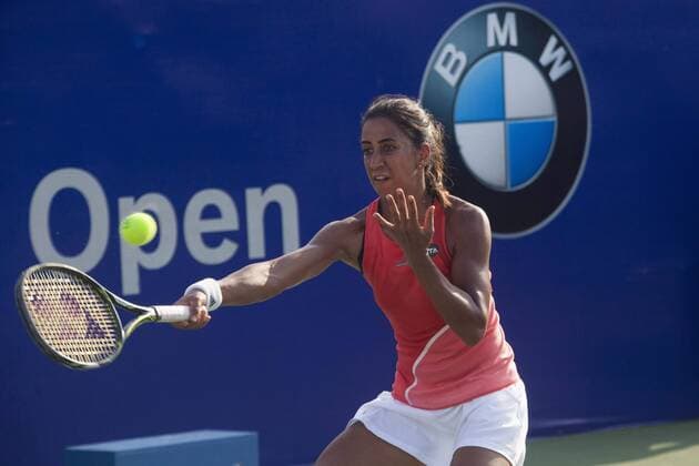 March 3, 2016 - Kuala Lumpur, malaysia - Cagla Buyukakcay from Turkey returns a ball to Kai-Chen Chang from Taiwan during a match in the women s singles tennis tournament of the WTA Tennis Damen BMW Malaysian Open 2016 at Royal Selangor Golf Club in Kuala Lumpur, Malaysia, on March 3 2016. WTA - BMW Malaysian Open Tennis  - ZUMAn230