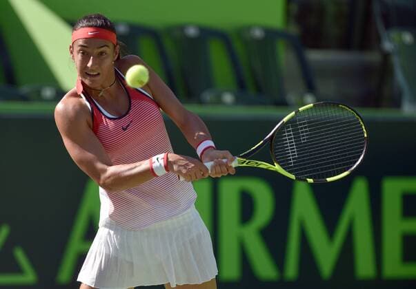 French tennis player Caroline Garcia in action against Israeli Julia Glushko during the fourth journey of the Monterrey Tennis Open in Mexico, 03 March 2016. MONTERREY TENNIS OPEN !ACHTUNG: NUR REDAKTIONELLE NUTZUNG!  MEX304 20160303-635926456068160108