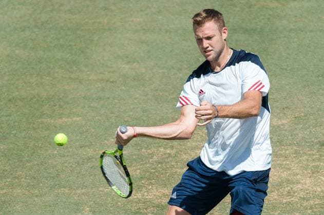 March 4, 2016: Jack Sock of USA in action against Bernard Tomic of Australia during match two of the BNP Paribas Davis Cup World Group first round tie between Australia and USA at Kooyong tennis club in Melbourne, Australia. Tennis 2016: Davis Cup AUS v USA Day 1 - ZUMAc04_