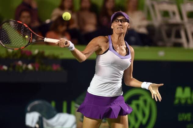 Croatian Mirjana Lucic against Danish Caroline Wozniacki during a match of the Monterrey Open in Monterrey, Mexico, 03 March 2016. Monterrey Open tennis tournament !ACHTUNG: NUR REDAKTIONELLE NUTZUNG!  MEX102 20160304-635926658298161695
