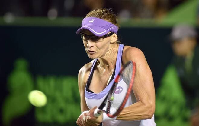 Croatian Mirjana Lucic against Danish Caroline Wozniacki during a match of the Monterrey Open in Monterrey, Mexico, 03 March 2016. Monterrey Open tennis tournament !ACHTUNG: NUR REDAKTIONELLE NUTZUNG!  MEX102 20160304-635926658307989695