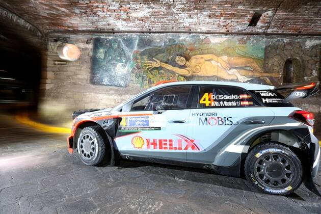 Spanish Daniel Sordo in his Hyundai N i20 WRC Motorsport Rallye WM during the inaugural circuit of the 13th Rally World Championship WM Weltmeisterschaft at tunnels of Guanajuato, Mexico, 03 March 2016. The event will run until next 06 March. 13TH RALLY WORLD CHAMPIONSHIP IN MEXICO !ACHTUNG: NUR REDAKTIONELLE NUTZUNG!  MX05 20160304-635926667850509695
