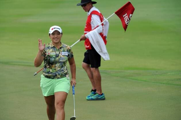 (160304) -- SINGAPORE, March 4, 2016 -- South Korea s player Jang Ha Na reacts during the HSBC Women s Champions held at Singapore s Sentosa Golf Club on March 4, 2016. The HSBC Women s Champions enters the second day of competition on Friday. ) (SP)SINGAPORE-GOLF-HSBC WOMEN S CHAMPIONS ThenxChihxWey 