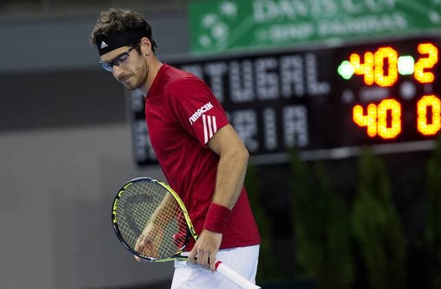 TENNIS - ITF, Davis Cup, POR vs AUT GUIMARAES,PORTUGAL,04.MAR.16 - TENNIS - ITF, Davis Cup, Portugal vs Austria. Image shows Gerald Melzer (AUT). GEPAxpictures xMatthiasxHauer