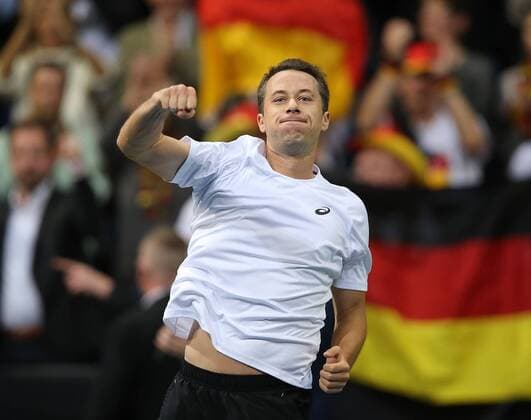 Philipp Kohlschreiber bejubelt seinen Sieg