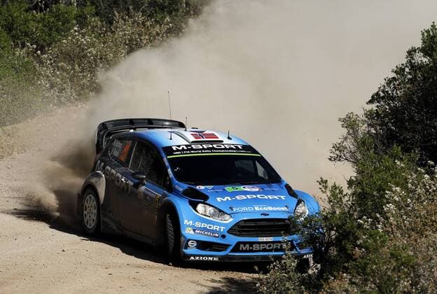 Norwegian Mads Ostberg in action with his Ford Fiesta RS WRC Motorsport Rallye WM during the El Chocolate stage of Rally of Mexico, in Leon, Mexico, 04 March 2016. Rally of México !ACHTUNG: NUR REDAKTIONELLE NUTZUNG!  MEX01 20160304-635927225364854684