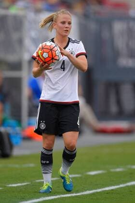 March 3, 2016 - Tampa, Florida, USA - Germany defender Leonie Maier (4) during a She Believes Cup game against France at Raymond James Stadium on March 3, 2016 in Tampa, Florida. Germany won 1-0. Germany vs France - ZUMAm63_