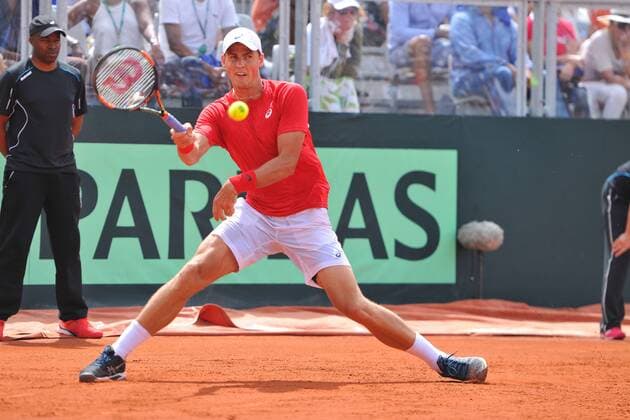 Vasek Pospisil (Can) TENNIS : Coupe Davis France vs Canada 2016 - 04 03 2016 TennisMagazine Panoramic 