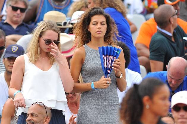 Tennis, Davis Cup, Frankreich - Kanada Jo Wilfried Tsonga girlfriend Noura TENNIS : Coupe Davis France vs Canada 2016 - 04 03 2016 TennisMagazine Panoramic 