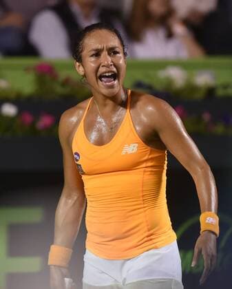 British Heather Watson celebrates a point against Danish Caroline Wozniacki during a match of the Monterrey Open in Monterrey, Mexico, 04 March 2016. Monterrey Open tennis tournament !ACHTUNG: NUR REDAKTIONELLE NUTZUNG!  MEX102 20160305-635927495462956738