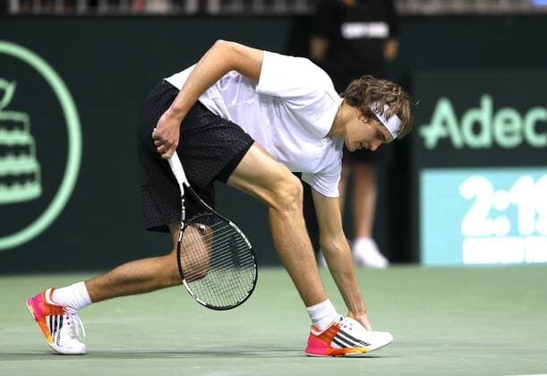 Tennis, Davis Cup, Alexander Zverev - Tomas Tomas Berdych Photo : Micha Zeverev ( GER ) loses vs. Tomas Tomas Berdych in 5 sets Tennis Daviscup am Fr. 04.03.2016 Deutschland - Tschechien