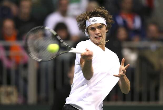 Tennis, Davis Cup, Alexander Zverev - Tomas Tomas Berdych Photo : Micha Zeverev ( GER ) loses vs. Tomas Tomas Berdych in 5 sets Tennis Daviscup am Fr. 04.03.2016 Deutschland - Tschechien