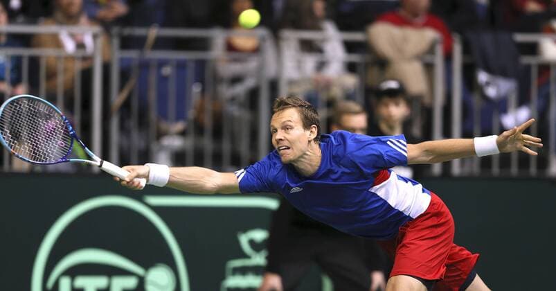 Tennis, Davis Cup, Alexander Zverev - Tomas Tomas Berdych Photo : Tomas Tomas Berdych ( CZE ) Tennis Daviscup am Fr. 04.03.2016 Deutschland - Tschechien