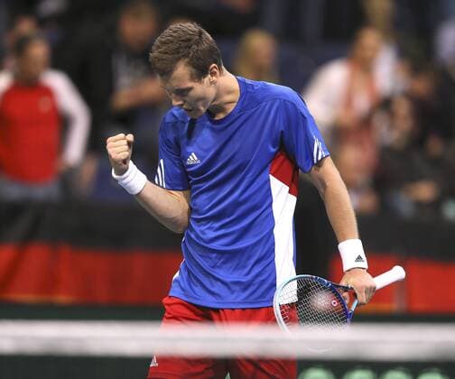 Tennis, Davis Cup, Alexander Zverev - Tomas Tomas Berdych Photo : Tomas Tomas Berdych ( CZE ) Tennis Daviscup am Fr. 04.03.2016 Deutschland - Tschechien