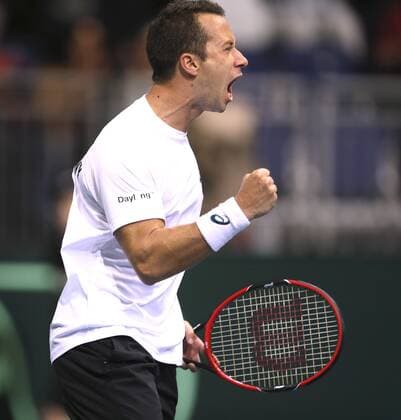 Foto : Winner Philipp Kohlschreiber ( GER ) defeats Rosol (CZE) in 5 sets Tennis Daviscup am Fr. 04.03.2016 Deutschland - Tschechien