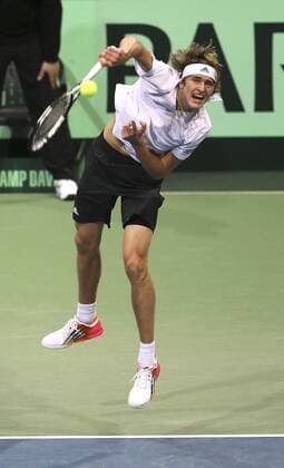 Tennis, Davis Cup, Alexander Zverev - Tomas Tomas Berdych Foto : Micha Zverev ( GER ) Tennis Daviscup am Fr. 04.03.2016 Deutschland - Tschechien