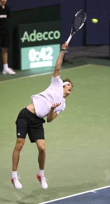 Tennis, Davis Cup, Alexander Zverev - Tomas Tomas Berdych Foto : Micha Zverev ( GER ) Tennis Daviscup am Fr. 04.03.2016 Deutschland - Tschechien