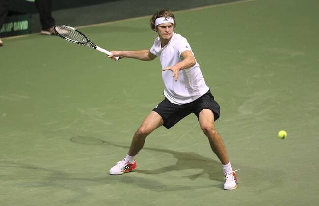 Tennis, Davis Cup, Alexander Zverev - Tomas Tomas Berdych Foto : Micha Zverev ( GER ) Tennis Daviscup am Fr. 04.03.2016 Deutschland - Tschechien