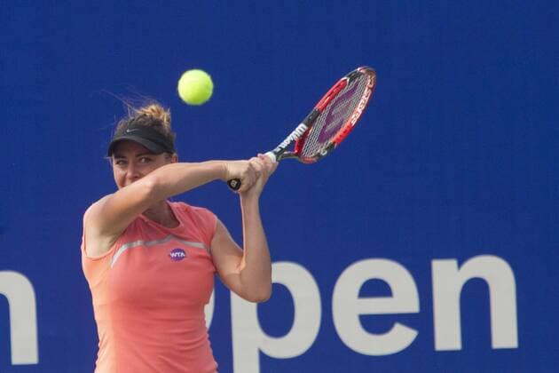 March 4, 2016 - Kuala Lumpur, malaysia - Kristina Kucova from Slovakia returns a ball during a match with Elina Svitolina from Ukraine in the women s singles tennis tournament of the WTA Tennis Damen BMW Malaysian Open 2016 at Royal Selangor Golf Club in Kuala Lumpur, Malaysia, on March 4 2016. WTA Malaysian Open - Kristina Kucova vs Elina Svitolin  - ZUMAn230
