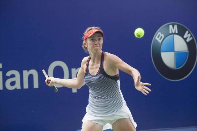 March 4, 2016 - Kuala Lumpur, malaysia - Elina Svitolina from Ukraine returns a ball during a match with Kristina Kucova from Slovakia in the women s singles tennis tournament of the WTA Tennis Damen BMW Malaysian Open 2016 at Royal Selangor Golf Club in Kuala Lumpur, Malaysia, on March 4 2016. WTA Malaysian Open - Kristina Kucova vs Elina Svitolin  - ZUMAn230