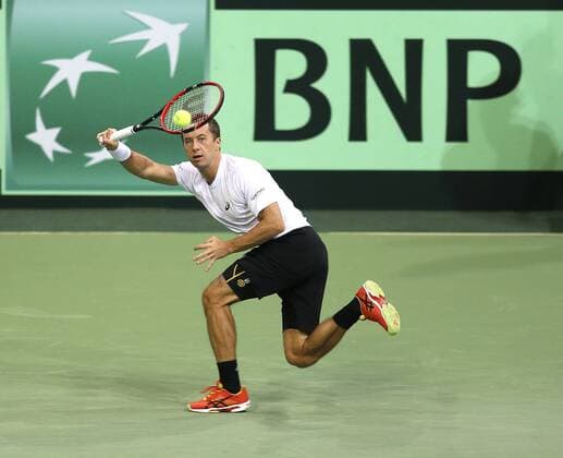 Foto : Philipp KOHLSCHREIBER ( GER ) Tennis Daviscup am Fr. 04.03.2016 Deutschland - Tschechien