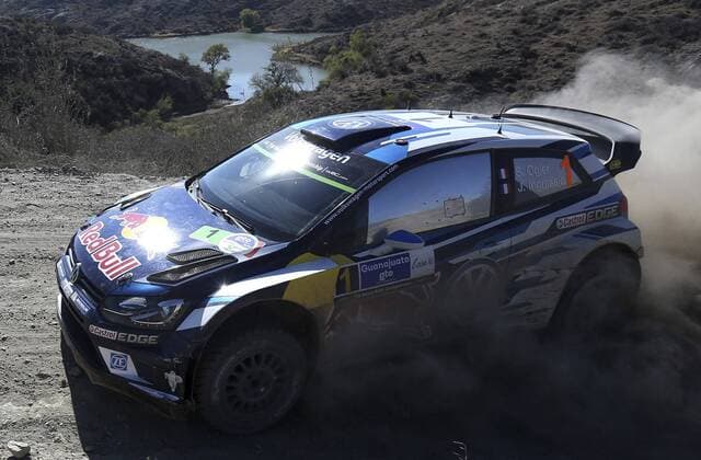 French driver Sebastien Ogier in his VW Polo R WRC Motorsport Rallye WM during the second day of competition of the 13th Rally World Championship WM Weltmeisterschaft in Leon, Mexico, 05 March 2016. The event will run until next 06 March. 13TH RALLY WORLD CHAMPIONSHIP IN MEXICO !ACHTUNG: NUR REDAKTIONELLE NUTZUNG!  20160305-635928041335571326