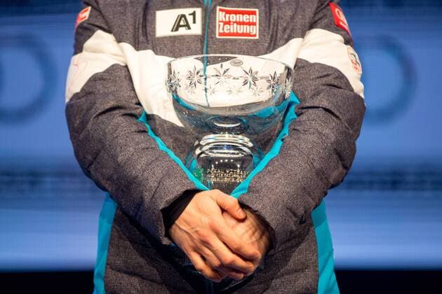 ALPINE SKIING - FIS World Cup KRANJSKA GORA,SLOVENIA,5.MAR.16 - ALPINE SKIING - FIS World Cup, Kranjska Gora, giant slalom, men, award ceremony. Image shows the trophy of Marcel Hirscher (AUT). GEPAxpictures xMaticxKlansek