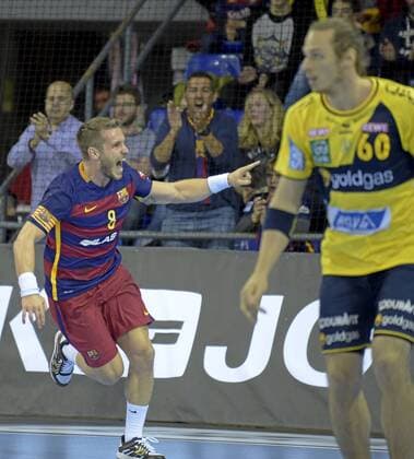 Handball, Champions League match between FC Barcelona and Rhein-Neckar Löwen. In this picture, Victor Tomas. xFRANCESCxADELANTADOx 