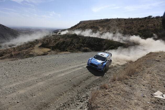 Norwegian Mads Ostberg drives his Ford Fiesta RS WRC Motorsport Rallye WM during the second day of competition of the 13th Rally World Championship WM Weltmeisterschaft in Leon, Mexico, 05 March 2016. The event will run until next 06 March. 13TH RALLY WORLD CHAMPIONSHIP IN MEXICO !ACHTUNG: NUR REDAKTIONELLE NUTZUNG!  20160306-635928251480694900